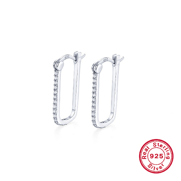 PandaHall Geometric Rectangle Rhodium Plated 925 Sterling Silver Micro Pave Cubic Zirconia Hoop Earrings, Clear, 20x1mm Sterling Silver...
PandaHall Geometric Rectangle Rhodium Plated 925 Sterling Silver Micro Pave Cubic Zirconia Hoop Earrings, Clear, 20x1mm Sterling Silver...