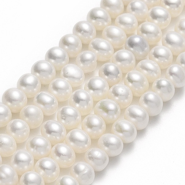 PandaHall Natural Cultured Freshwater Pearl Beads Strands, Round, Beige, 5x5~6.5x4.5~5mm, Hole: 0.7mm, about 76~79pcs/strand, 15.24~15.35..., Yellow
PandaHall Natural Cultured Freshwater Pearl Beads Strands, Round, Beige, 5x5~6.5x4.5~5mm, Hole: 0.7mm, about 76~79pcs/strand, 15.24~15.35..., Yellow