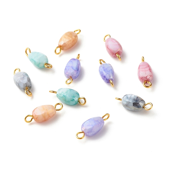 PandaHall Opaque Baking Painted Crackle Glass Beads Links Connectors, with Golden Tone Brass Loops, Faceted, Trapezoid, Colorful, 15x6x4.5mm...
PandaHall Opaque Baking Painted Crackle Glass Beads Links Connectors, with Golden Tone Brass Loops, Faceted, Trapezoid, Colorful, 15x6x4.5mm...