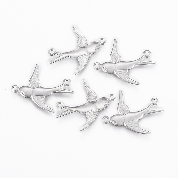 PandaHall 304 Stainless Steel Pendants, Swallow, Stainless Steel Color, 20x17x1mm, Hole: 1mm 304 Stainless Steel Bird
PandaHall 304 Stainless Steel Pendants, Swallow, Stainless Steel Color, 20x17x1mm, Hole: 1mm 304 Stainless Steel Bird