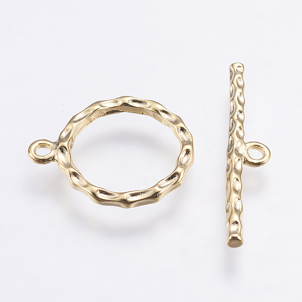 PandaHall Brass Toggle Clasps, Ring, Long-Lasting Plated, Real 18K Gold Plated, Nickel Free, Ring, 18x15x2mm, Hole: 1mm, Bar: about...
PandaHall Brass Toggle Clasps, Ring, Long-Lasting Plated, Real 18K Gold Plated, Nickel Free, Ring, 18x15x2mm, Hole: 1mm, Bar: about...