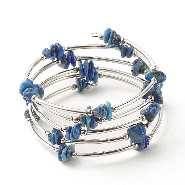 PandaHall 5-Loop Natural Lapis Lazuli Chip Beaded Wrap Bracelets for Women, Steel Memory Wire Bracelet, Platinum, Inner Diameter: 2-1/8 inch...
PandaHall 5-Loop Natural Lapis Lazuli Chip Beaded Wrap Bracelets for Women, Steel Memory Wire Bracelet, Platinum, Inner Diameter: 2-1/8 inch...