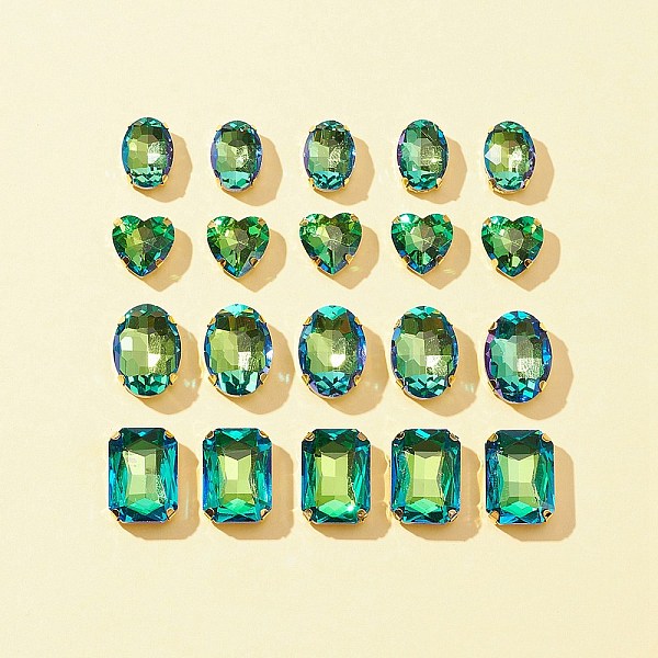 PandaHall 20Pcs 4 Styles Heart & Oval & Rectangle Sew on Rhinestone, Faceted Glass Rhinestone, Multi-Strand Links, Sphinx, 12~18x10~13x6~7mm..., Green
PandaHall 20Pcs 4 Styles Heart & Oval & Rectangle Sew on Rhinestone, Faceted Glass Rhinestone, Multi-Strand Links, Sphinx, 12~18x10~13x6~7mm..., Green