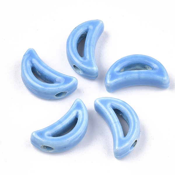 PandaHall Handmade Porcelain Beads, Bright Glazed Porcelain, Moon, Deep Sky Blue, 16~16.5x9x5.5mm, Hole: 2mm Porcelain Moon Blue
PandaHall Handmade Porcelain Beads, Bright Glazed Porcelain, Moon, Deep Sky Blue, 16~16.5x9x5.5mm, Hole: 2mm Porcelain Moon Blue