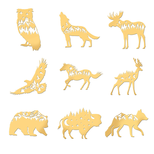 PandaHall Nickel Decoration Stickers, Metal Resin Filler, Epoxy Resin & UV Resin Craft Filling Material, Golden, Animals, 40x40mm, 9pcs/set...
PandaHall Nickel Decoration Stickers, Metal Resin Filler, Epoxy Resin & UV Resin Craft Filling Material, Golden, Animals, 40x40mm, 9pcs/set...