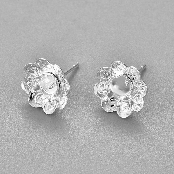 PandaHall 304 Stainless Steel Ear Stud Components, Flower, Silver, 16mm, Flower: 10.5~11x4.5mm, Tray: 4mm, Pin: 0.7mm 304 Stainless Steel...
PandaHall 304 Stainless Steel Ear Stud Components, Flower, Silver, 16mm, Flower: 10.5~11x4.5mm, Tray: 4mm, Pin: 0.7mm 304 Stainless Steel...