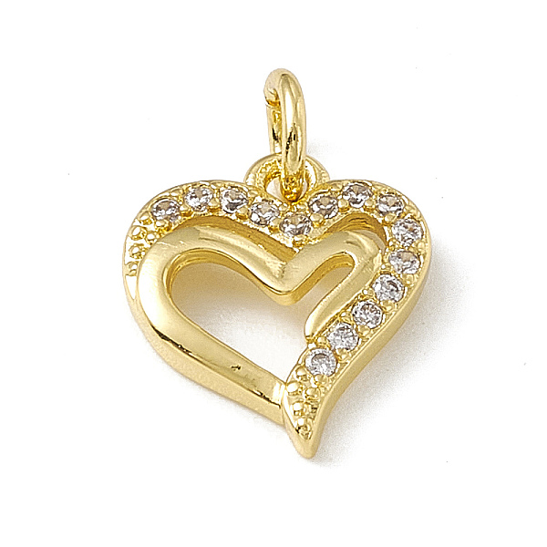 PandaHall Brass Micro Pave Clear Cubic Zirconia Charms, with Open Jump Rings, Hollow Heart, Real 18K Gold Plated, 11.5x10.5x2mm, Hole: 2.7mm...
PandaHall Brass Micro Pave Clear Cubic Zirconia Charms, with Open Jump Rings, Hollow Heart, Real 18K Gold Plated, 11.5x10.5x2mm, Hole: 2.7mm...