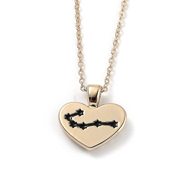 PandaHall Golden Plated Heart with Constellation/Zodiac Sign Alloy Enamel Pendant Necklaces, Black, Cancer, 17.2~17.63 inch(43.7~44.8cm)...
PandaHall Golden Plated Heart with Constellation/Zodiac Sign Alloy Enamel Pendant Necklaces, Black, Cancer, 17.2~17.63 inch(43.7~44.8cm)...