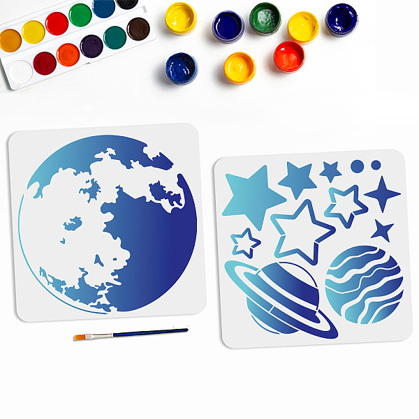 PandaHall MAYJOYDIY US 1 Set PET Hollow Out Drawing Painting Stencils, with 1Pc Art Paint Brushes, for DIY Scrapbook, Photo Album, Planet...
PandaHall MAYJOYDIY US 1 Set PET Hollow Out Drawing Painting Stencils, with 1Pc Art Paint Brushes, for DIY Scrapbook, Photo Album, Planet...