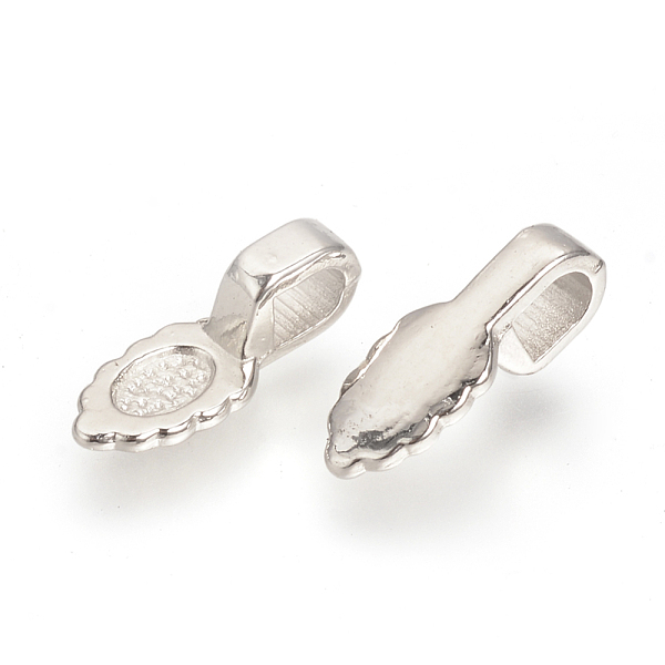 PandaHall Tibetan Style Alloy Glue-on Flat Pad Bails, Leaf, Cadmium Free & Nickel Free & Lead Free, Antique Silver, 16x6x1.5mm, Hole: 3mm...
PandaHall Tibetan Style Alloy Glue-on Flat Pad Bails, Leaf, Cadmium Free & Nickel Free & Lead Free, Antique Silver, 16x6x1.5mm, Hole: 3mm...