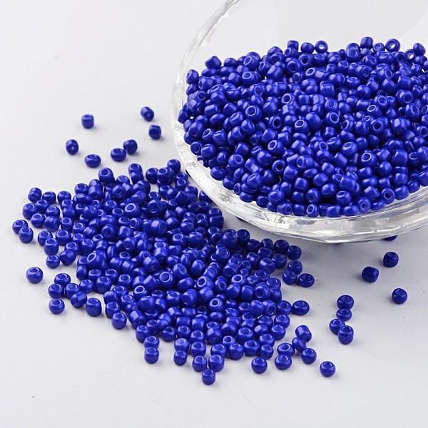 PandaHall Baking Paint Glass Seed Beads, Blue, 6/0, 4~5x3~4mm, Hole: 1~2mm, about 4500pcs/bag Glass Blue
PandaHall Baking Paint Glass Seed Beads, Blue, 6/0, 4~5x3~4mm, Hole: 1~2mm, about 4500pcs/bag Glass Blue