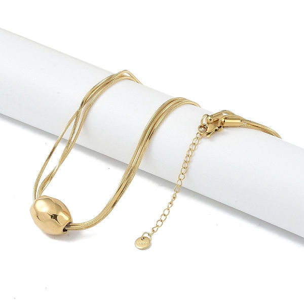 PandaHall 304 Stainless Steel Snake Chain Necklaces, Oval Beads Necklaces, Real 18K Gold Plated, Real 18K Gold Plated, 16.77 inch(42.6cm)...
PandaHall 304 Stainless Steel Snake Chain Necklaces, Oval Beads Necklaces, Real 18K Gold Plated, Real 18K Gold Plated, 16.77 inch(42.6cm)...