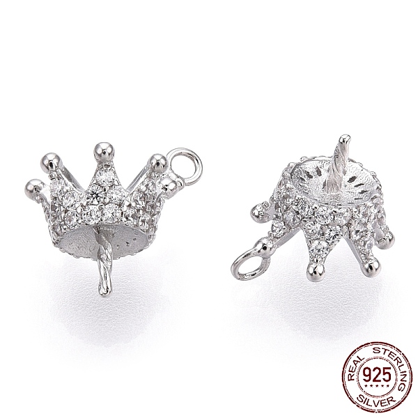 PandaHall Rhodium Plated 925 Sterling Silver Micro Pave Cubic Zirconia Peg Bails, Crown Cup Peg Bails, For Half Drilled Beads, Nickel Free..., Clear
PandaHall Rhodium Plated 925 Sterling Silver Micro Pave Cubic Zirconia Peg Bails, Crown Cup Peg Bails, For Half Drilled Beads, Nickel Free..., Clear