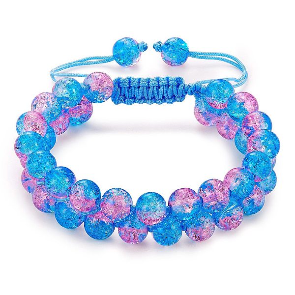 PandaHall Sparkling Round Glass Braided Bead Bracelet, Double Layered Wrap Adjustable Bracelet for Women, Dark Cyan, Inner Diameter: 2~3-1/8...
PandaHall Sparkling Round Glass Braided Bead Bracelet, Double Layered Wrap Adjustable Bracelet for Women, Dark Cyan, Inner Diameter: 2~3-1/8...
