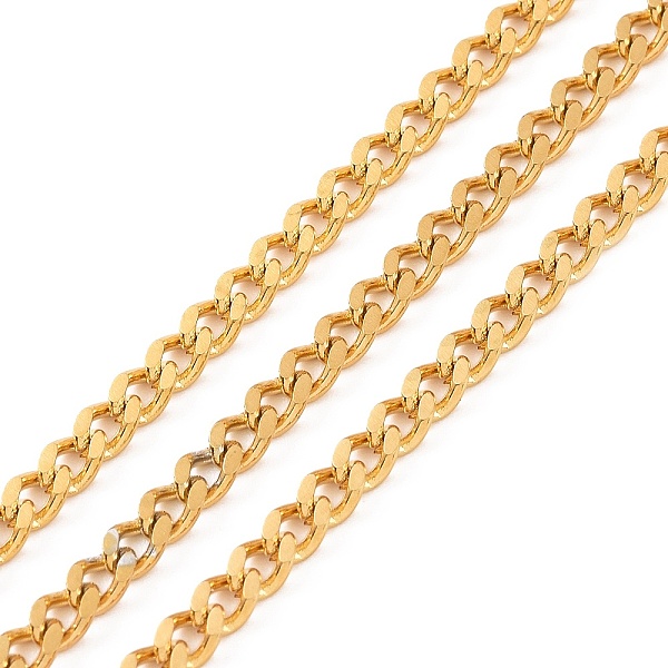 PandaHall 304 Stainless Steel Curb Chains, Soldered, with Spool, Real 18K Gold Plated, 4x3x1mm, 10m/roll 304 Stainless Steel
PandaHall 304 Stainless Steel Curb Chains, Soldered, with Spool, Real 18K Gold Plated, 4x3x1mm, 10m/roll 304 Stainless Steel