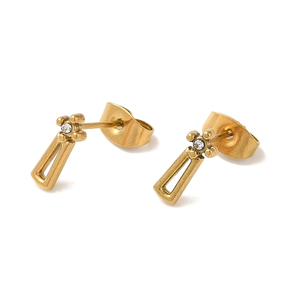 PandaHall 304 Stainless Steel Crystal Rhinestone Stud Earrings for Women, Golden, Trapezoid, 10x4mm 304 Stainless Steel Trapezoid Clear
PandaHall 304 Stainless Steel Crystal Rhinestone Stud Earrings for Women, Golden, Trapezoid, 10x4mm 304 Stainless Steel Trapezoid Clear