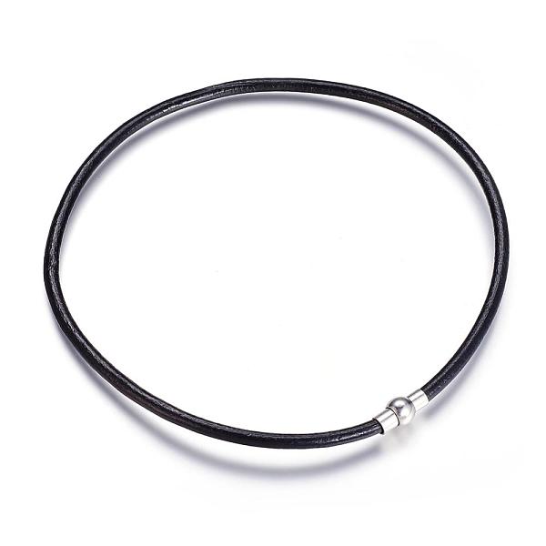 PandaHall Necklace Making, Brass Magnetic Clasps with Leather Cord, Black, Platinum, 17.3 inch(44cm), 5mm Leather Black
PandaHall Necklace Making, Brass Magnetic Clasps with Leather Cord, Black, Platinum, 17.3 inch(44cm), 5mm Leather Black