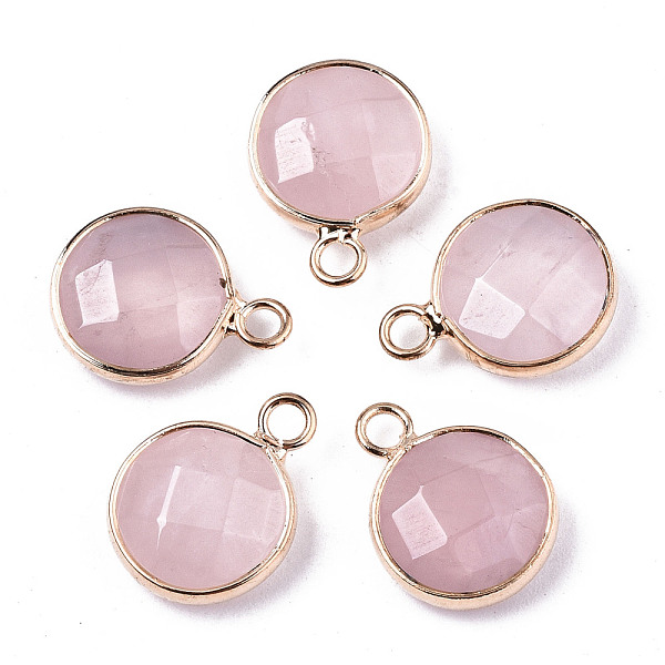 PandaHall Natural Rose Quartz Pendants, Light Gold Tone Brass Edge, Faceted, Flat Round, 18x13.5x6mm, Hole: 2mm Rose Quartz Flat Round
PandaHall Natural Rose Quartz Pendants, Light Gold Tone Brass Edge, Faceted, Flat Round, 18x13.5x6mm, Hole: 2mm Rose Quartz Flat Round