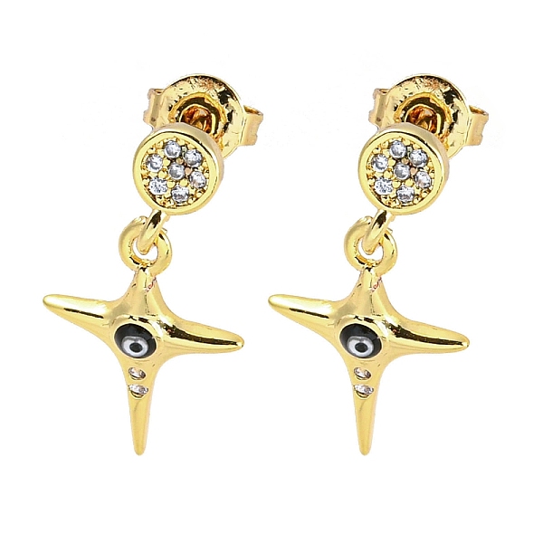 PandaHall Star Real 18K Gold Plated Brass Dangle Stud Earrings, with Enamel and Cubic Zirconia, Black, 20x10.5mm Cubic Zirconia Star Black
PandaHall Star Real 18K Gold Plated Brass Dangle Stud Earrings, with Enamel and Cubic Zirconia, Black, 20x10.5mm Cubic Zirconia Star Black