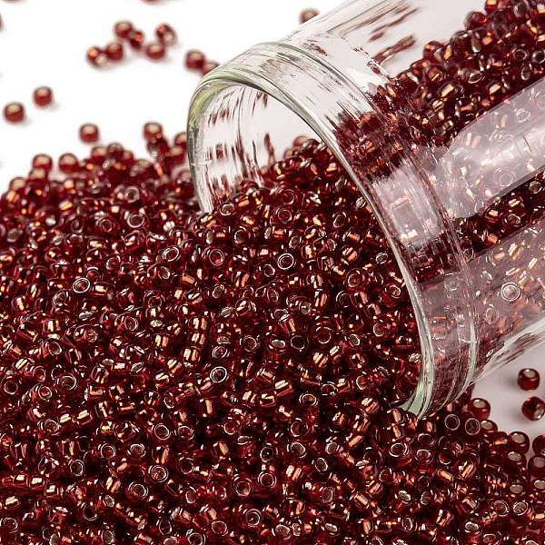 PandaHall TOHO Round Seed Beads, Japanese Seed Beads, (25D) Silver Lined Garnet, 15/0, 1.5mm, Hole: 0.7mm, about 3000pcs/10g Glass Red
PandaHall TOHO Round Seed Beads, Japanese Seed Beads, (25D) Silver Lined Garnet, 15/0, 1.5mm, Hole: 0.7mm, about 3000pcs/10g Glass Red