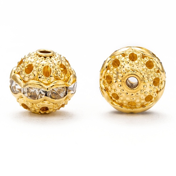 PandaHall Brass Rhinestone Beads, Grade A, Round, Golden Metal Color, Tan, Size: about 10mm in diameter, hole: 1.2mm Brass+Rhinestone Round..., Orange
PandaHall Brass Rhinestone Beads, Grade A, Round, Golden Metal Color, Tan, Size: about 10mm in diameter, hole: 1.2mm Brass+Rhinestone Round..., Orange