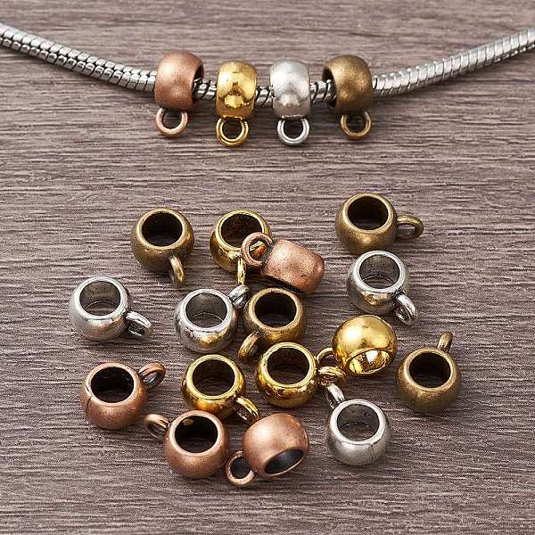 PandaHall 20Pcs 4 Colors Tibetan Style Alloy Rondelle Tube Bails, Loop Bails, Bail Beads, Mixed Color, 8x5mm, Hole: 2mm, Inner Diameter: 5mm...
PandaHall 20Pcs 4 Colors Tibetan Style Alloy Rondelle Tube Bails, Loop Bails, Bail Beads, Mixed Color, 8x5mm, Hole: 2mm, Inner Diameter: 5mm...