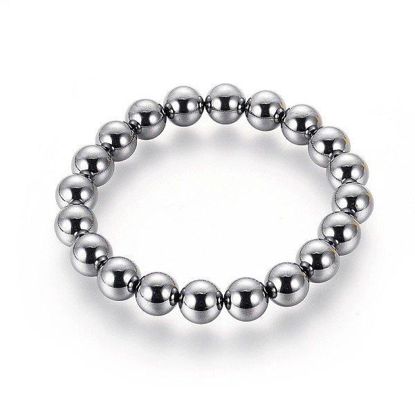 PandaHall Terahertz Stone Beads Stretch Bracelets, Round, 2-1/4 inch(5.8cm), Bead: 10mm Terahertz Stone
PandaHall Terahertz Stone Beads Stretch Bracelets, Round, 2-1/4 inch(5.8cm), Bead: 10mm Terahertz Stone