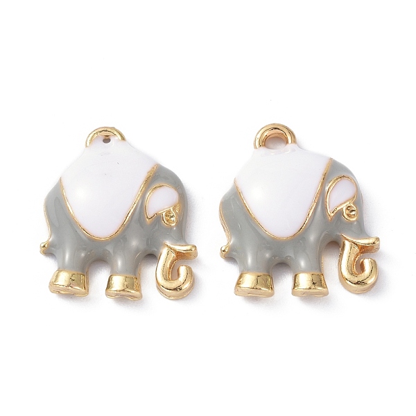 PandaHall Elephant Alloy Enamel Pendants, Light Gold, Light Grey, 17x14.5x5mm, Hole: 1.6mm Alloy+Enamel Elephant
PandaHall Elephant Alloy Enamel Pendants, Light Gold, Light Grey, 17x14.5x5mm, Hole: 1.6mm Alloy+Enamel Elephant