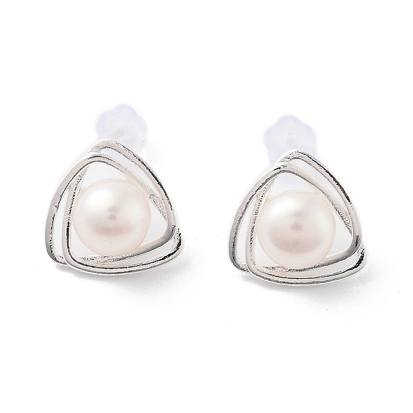 PandaHall Natural Pearl Triangle Stud Earrings, Brass Earrings with 925 Sterling Silver Pins, Silver, 12x12.5mm Pearl Triangle White
PandaHall Natural Pearl Triangle Stud Earrings, Brass Earrings with 925 Sterling Silver Pins, Silver, 12x12.5mm Pearl Triangle White