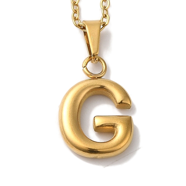 PandaHall Vacuum Plating 201 Stainless Steel Necklaces, Letter, Letter G, 17.80 inch(45.2cm), Pendant: 22.7x11.5x3mm 201 Stainless Steel...
PandaHall Vacuum Plating 201 Stainless Steel Necklaces, Letter, Letter G, 17.80 inch(45.2cm), Pendant: 22.7x11.5x3mm 201 Stainless Steel...