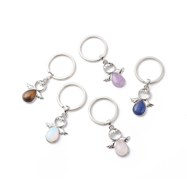 PandaHall Natural Gemstone Keychain Angel Pendant Keychain, with Iron Findings, 6.9cm Mixed Stone Angel & Fairy
PandaHall Natural Gemstone Keychain Angel Pendant Keychain, with Iron Findings, 6.9cm Mixed Stone Angel & Fairy
