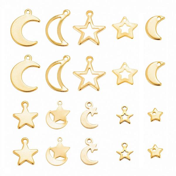PandaHall 200Pcs 10 Style 304 Stainless Steel Charms, Mixed Shape, Golden, 5.5x6x1mm, Hole: 1mm, 20Pcs/Style 304 Stainless Steel Mixed...
PandaHall 200Pcs 10 Style 304 Stainless Steel Charms, Mixed Shape, Golden, 5.5x6x1mm, Hole: 1mm, 20Pcs/Style 304 Stainless Steel Mixed...