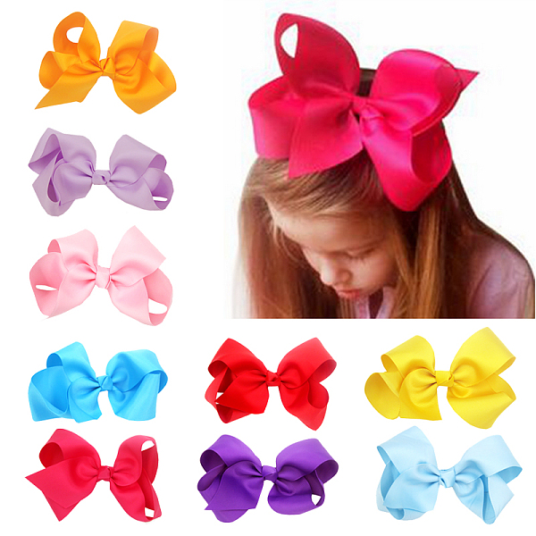 PandaHall Grosgrain Bowknot Alligator Hair Clips, with Iron Alligator Clips, Mixed Color, 150mm Cloth Multicolor
PandaHall Grosgrain Bowknot Alligator Hair Clips, with Iron Alligator Clips, Mixed Color, 150mm Cloth Multicolor