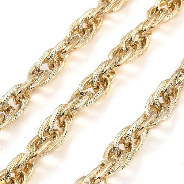 PandaHall Aluminium Rope Chains, Unwelded, with Spool, Light Gold, 16x10x2.5mm, about 16.40 Feet(5m)/Roll Aluminum
PandaHall Aluminium Rope Chains, Unwelded, with Spool, Light Gold, 16x10x2.5mm, about 16.40 Feet(5m)/Roll Aluminum