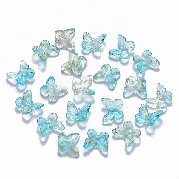 PandaHall Two Tone Transparent Spray Painted Glass Charms, with Glitter Powder, Butterfly, Turquoise, 9.5x11x3mm, Hole: 0.8mm Glass..., Green
PandaHall Two Tone Transparent Spray Painted Glass Charms, with Glitter Powder, Butterfly, Turquoise, 9.5x11x3mm, Hole: 0.8mm Glass..., Green