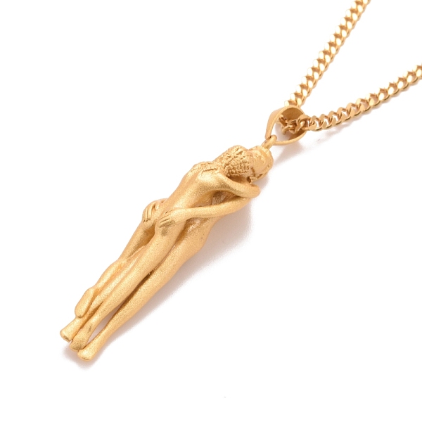 PandaHall Brass Human Hug Pendant Necklace with 201 Stainless Steel Curb Chains for Women, Golden, 20.22 inch(51.35cm) Brass
PandaHall Brass Human Hug Pendant Necklace with 201 Stainless Steel Curb Chains for Women, Golden, 20.22 inch(51.35cm) Brass