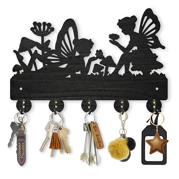 PandaHall Wood & Iron Wall Mounted Hook Hangers, Decorative Organizer Rack, with 2Pcs Screws, 5 Hooks for Bag Clothes Key Scarf Hanging..., Black
PandaHall Wood & Iron Wall Mounted Hook Hangers, Decorative Organizer Rack, with 2Pcs Screws, 5 Hooks for Bag Clothes Key Scarf Hanging..., Black