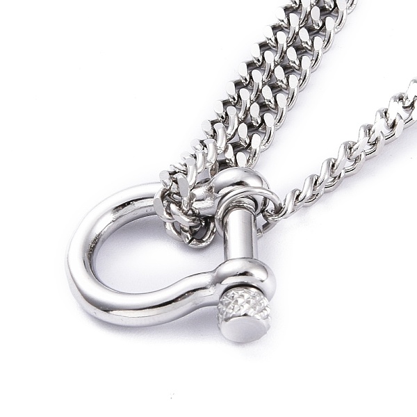 PandaHall Stainless Steel Pendant Necklaces, with Curb Chains, Lobster Claw Clasps and Shackle Clasps, Stainless Steel Color, 18.39 inch...
PandaHall Stainless Steel Pendant Necklaces, with Curb Chains, Lobster Claw Clasps and Shackle Clasps, Stainless Steel Color, 18.39 inch...