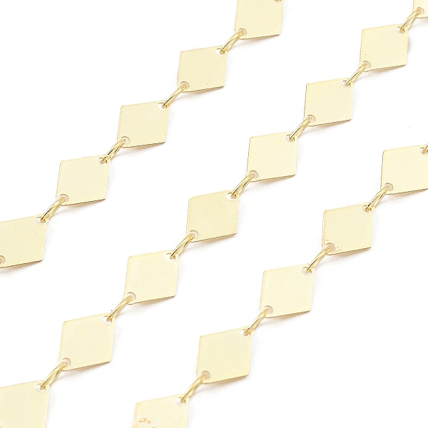 PandaHall Brass Rhombus Link Chains, Unwelded, with Spool, Real 18K Gold Plated, 9x6x0.2mm Brass
PandaHall Brass Rhombus Link Chains, Unwelded, with Spool, Real 18K Gold Plated, 9x6x0.2mm Brass