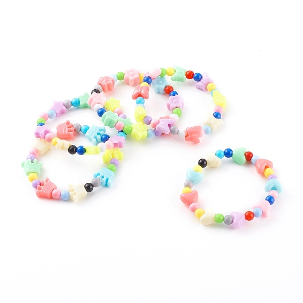 PandaHall Acrylic Kids Bracelets Sets, Stretch Beaded Bracelets, with Mixed Shapes Plastic Beads, Colorful, Inner Diameter: 1-3/4 inch...
PandaHall Acrylic Kids Bracelets Sets, Stretch Beaded Bracelets, with Mixed Shapes Plastic Beads, Colorful, Inner Diameter: 1-3/4 inch...