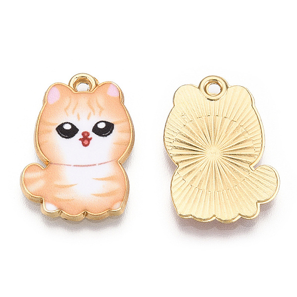 PandaHall Printed Alloy Pendants, Light Glod, Cat Charms, PeachPuff, 21x14.5x1.5mm, Hole: 1.4mm Alloy Cat Shape Brown
PandaHall Printed Alloy Pendants, Light Glod, Cat Charms, PeachPuff, 21x14.5x1.5mm, Hole: 1.4mm Alloy Cat Shape Brown