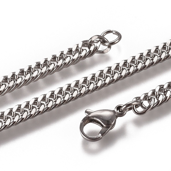 PandaHall Men's Cuban Link Chain Necklaces, Fashionable 201 Stainless Steel Necklaces, with Lobster Claw Clasps, Stainless Steel Color, 24...
PandaHall Men's Cuban Link Chain Necklaces, Fashionable 201 Stainless Steel Necklaces, with Lobster Claw Clasps, Stainless Steel Color, 24...