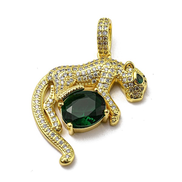 PandaHall Real 18K Gold Plated Brass Pendants, with Cubic Zirconia and Glass, Leopard Charms, Colorful, 35x28x8mm, Hole: 7x4.5mm Brass+Cubic...
PandaHall Real 18K Gold Plated Brass Pendants, with Cubic Zirconia and Glass, Leopard Charms, Colorful, 35x28x8mm, Hole: 7x4.5mm Brass+Cubic...