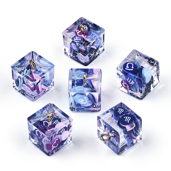 PandaHall Transparent Epoxy Resin Pendants, with Polymer Clay Inside and Golden Plated Iron Loop, Cube with Constellation Inside, Medium...
PandaHall Transparent Epoxy Resin Pendants, with Polymer Clay Inside and Golden Plated Iron Loop, Cube with Constellation Inside, Medium...