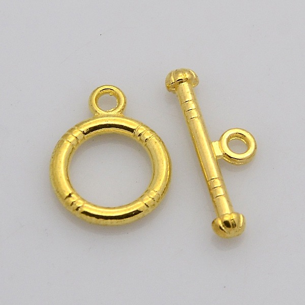 PandaHall Tibetan Style Alloy Toggle Clasps, Golden, Lead Free and Cadmium Free, Ring: 15x12mm, Bar: 18.5x3.5mm, Hole: 2mm Alloy Ring
PandaHall Tibetan Style Alloy Toggle Clasps, Golden, Lead Free and Cadmium Free, Ring: 15x12mm, Bar: 18.5x3.5mm, Hole: 2mm Alloy Ring