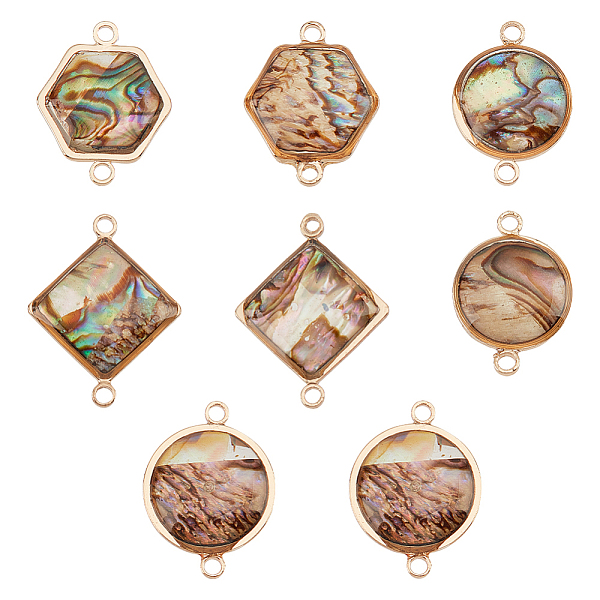 PandaHall BENECREAT 8Pcs 4 Styles Natural Abalone Shell/Paua Shell Connector Charms, with Golden Tone Brass Findings, Flat Round & Hexagon &...
PandaHall BENECREAT 8Pcs 4 Styles Natural Abalone Shell/Paua Shell Connector Charms, with Golden Tone Brass Findings, Flat Round & Hexagon &...
