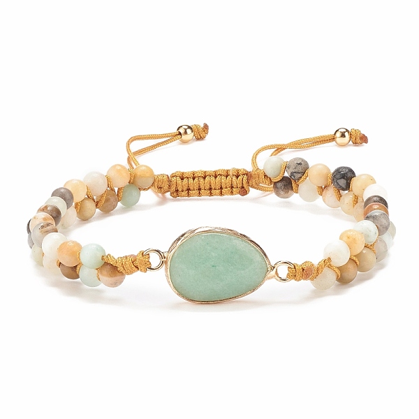 PandaHall Teardrop Natural Green Aventurine Braided Bead Bracelet, Double Line Gemstone Adjustable Bracelet for Women, Inner Diameter...
PandaHall Teardrop Natural Green Aventurine Braided Bead Bracelet, Double Line Gemstone Adjustable Bracelet for Women, Inner Diameter...