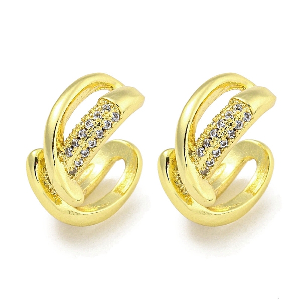 PandaHall Brass Micro Pave Clear Cubic Zirconia Cuff Earrings, for Women, Real 18K Gold Plated, 14.5x6.5mm Brass
PandaHall Brass Micro Pave Clear Cubic Zirconia Cuff Earrings, for Women, Real 18K Gold Plated, 14.5x6.5mm Brass