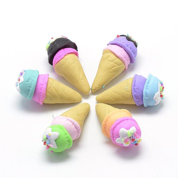 PandaHall Handmade Polymer Clay Beads, No Hole, Ice Cream, Mixed Color, 30~35x14~16mm Polymer Clay Food Multicolor
PandaHall Handmade Polymer Clay Beads, No Hole, Ice Cream, Mixed Color, 30~35x14~16mm Polymer Clay Food Multicolor