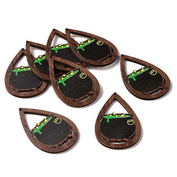 PandaHall Halloween Theme Single Face Printed Aspen Wood Big Pendants, Teardrop Charm, Cauldron Pattern, 54.5x34x2.5mm, Hole: 1.6mm Wood..., Black
PandaHall Halloween Theme Single Face Printed Aspen Wood Big Pendants, Teardrop Charm, Cauldron Pattern, 54.5x34x2.5mm, Hole: 1.6mm Wood..., Black